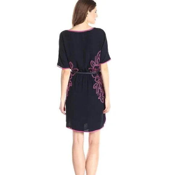 Adrianna Papell - INTO THE GARDEN Embroidered Bateau Neck Column Dress NWT $228 - Picture 2 of 14